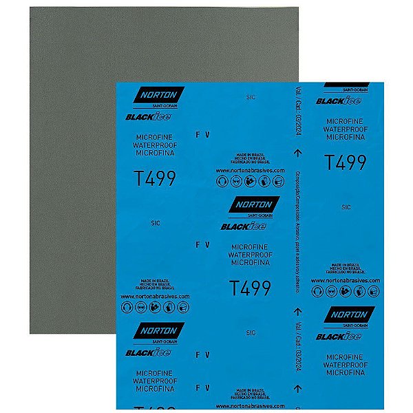LIXA BLACK ICE T-499 AZUL NORTON-Selecione a quantidade e Grão