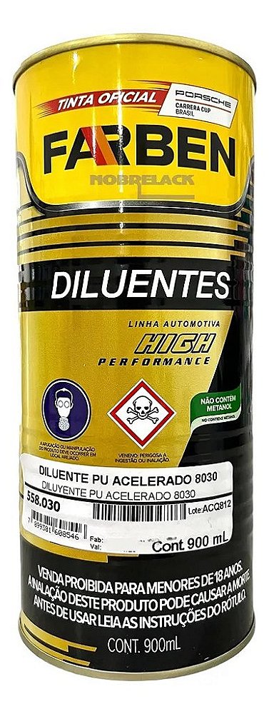 DILUENTE PU ACELERADO 8030 900ML FARBEN