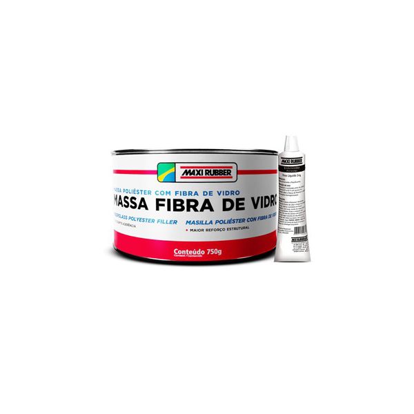 MASSA POLIESTER C/ FIBRA 700GRS - MAXIRUBBER