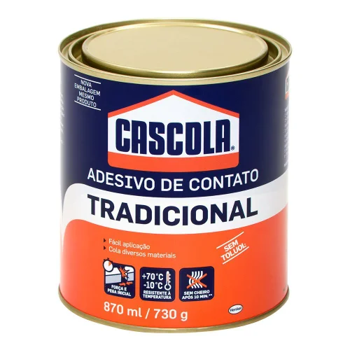 COLA TRADICIONAL CASCOLA S/ TOLUOL 870ML