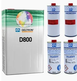 VERNIZ PU HS D800 5L PPG+ ENDURECEDOR MEDIO D8410 0,900ML + DILUENTE MEDIO D807 900ML