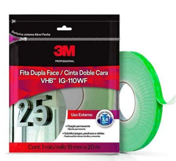 FITA VHB 19MMX20M DUPLA FACE ESPUMA IG-110WF 3M