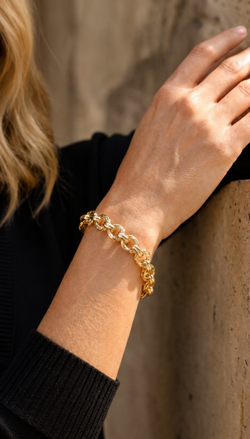 Pulseira elos entrelaçados