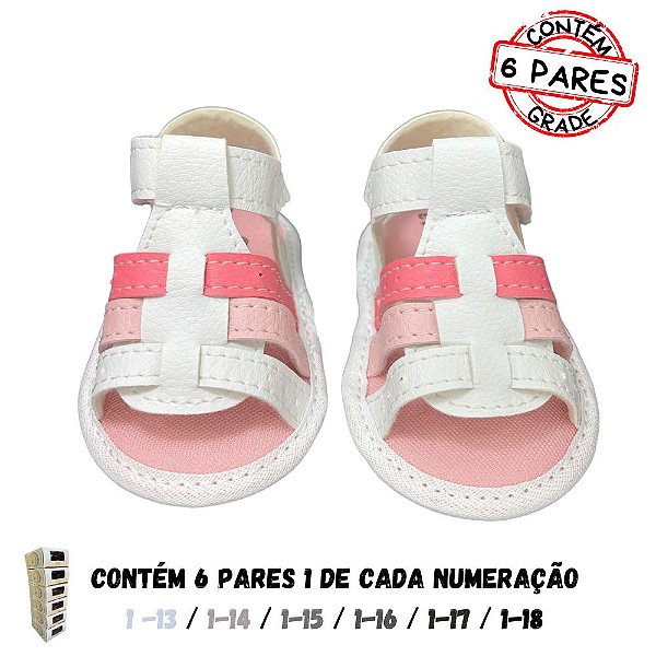 (GRADE 6 PÇ) Chinelinha Trançada