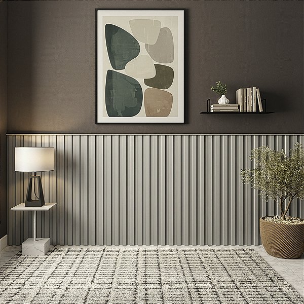 Painel Decorativo Ripado Smart 320x120cm 100% MDF Moderno