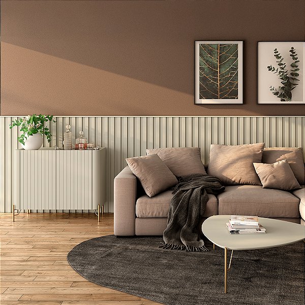 Painel Decorativo Ripado Smart 360x120cm 100% MDF Moderno