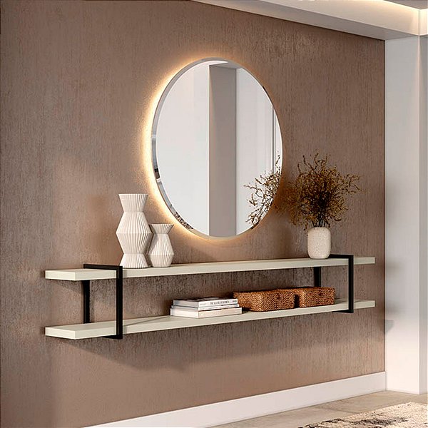 Prateleiras Suspensas Smart 180cm 100% MDF Moderna