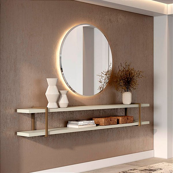Prateleiras Suspensas Smart 218cm 100% MDF Moderna