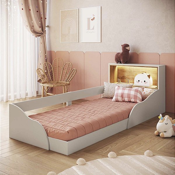 Cama Infantil Juvenil Montessoriana com Protetor Lille Arenas