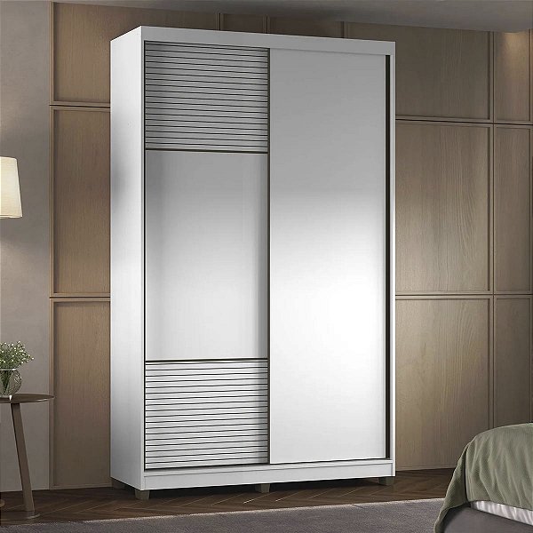 Guarda Roupa Picasso 100% MDF 140,5x235cm 2 Portas