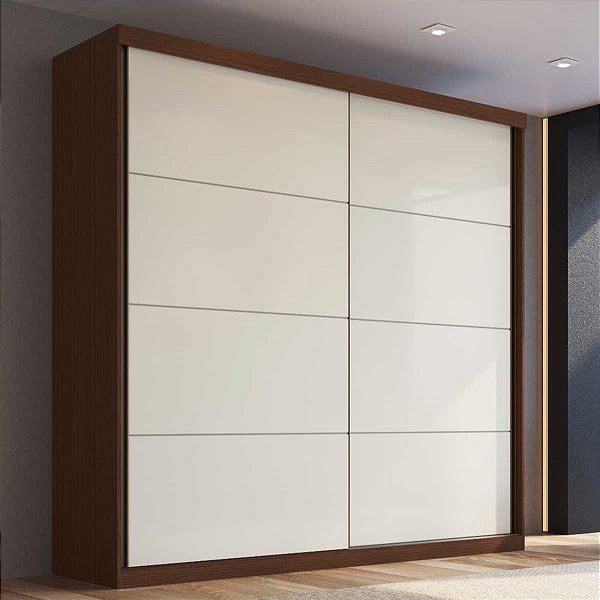 Guarda Roupa Prime em 100% MDF 219x230cm com 2 Portas de Correr
