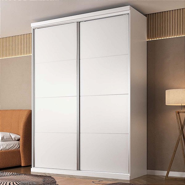 Guarda Roupa Sevilha em 100% MDF 170,5x234,5cm 2 Portas de Correr 3 Gavetas