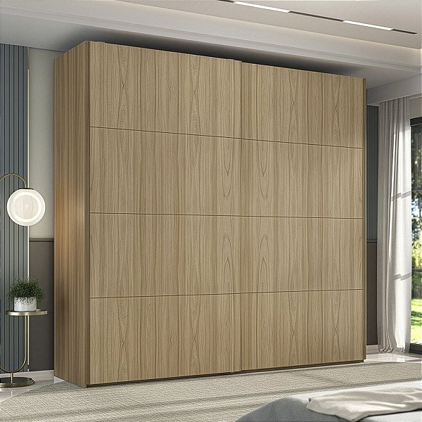 Guarda Roupa Trentino em MDF 242,3x230cm com 2 Portas e 6 Gavetas