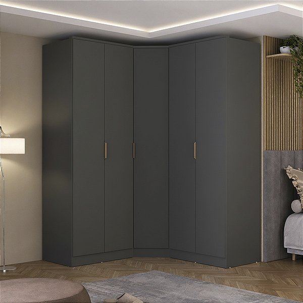 Guarda Roupa Modulado Ravi em MDF 164x232,2cm 5 Portas