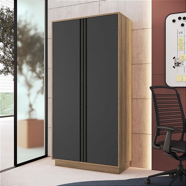 Armário Alto para Escritório Home Office 160cm com 2 Portas