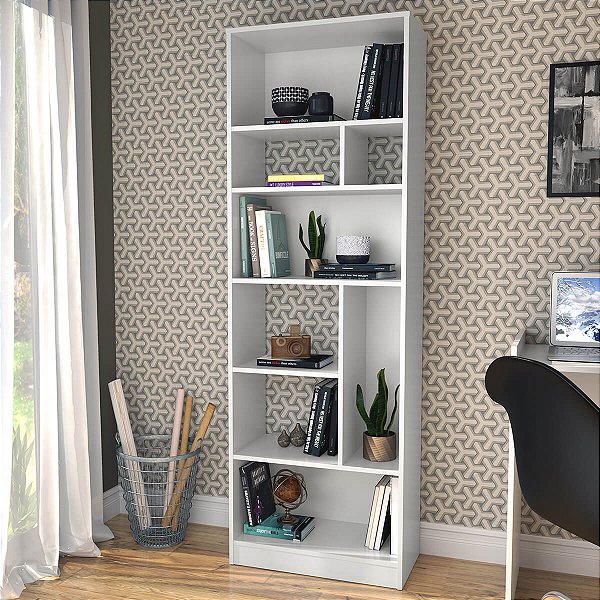 Estante Roma para Escritório Home Office 60x180cm