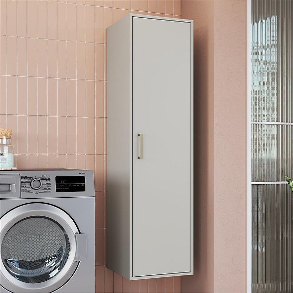 Armário Área de Serviço Assis 39,8cm com Porta 5 Prateleiras