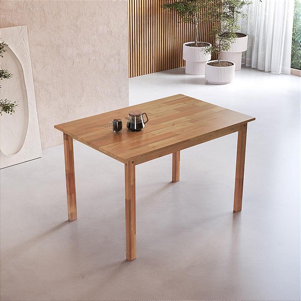 Mesa de Jantar Retangular Madeira Maciça 160cm Genova