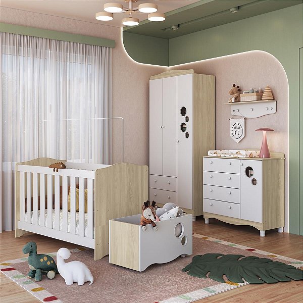 Conjunto Quarto Infantil Completo 5 peças Linha Encanto com Colchão