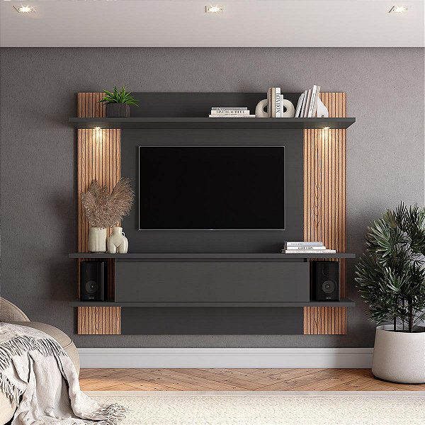 Painel para TV Até 60 Polegadas 200x180cm com Porta e Led