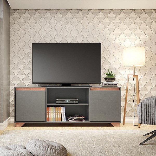 Rack para TV Até 50 Polegadas 160cm Benevello 2 Portas com Pés
