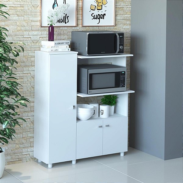 Balcão Multiuso com Torre-Quente 96,5x119cm com 3 Portas