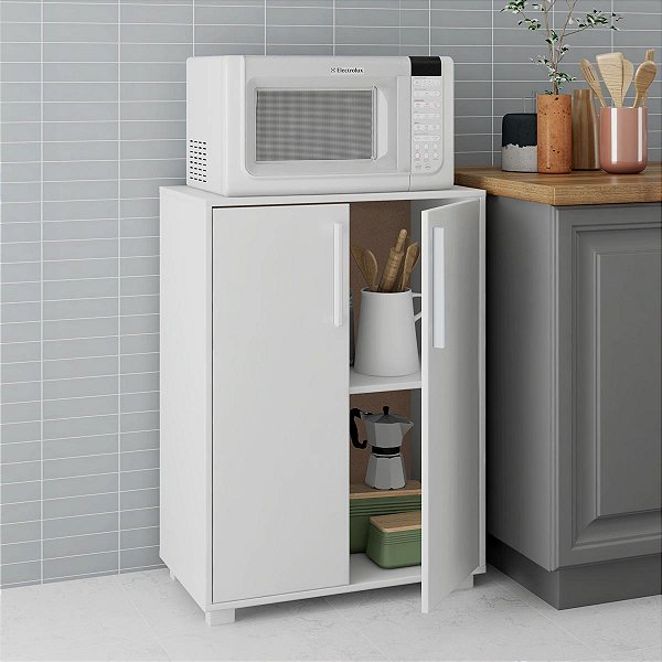 Balcão Multiuso para Cozinha 53,5x74cm com 1 Prateleira e 2 Portas