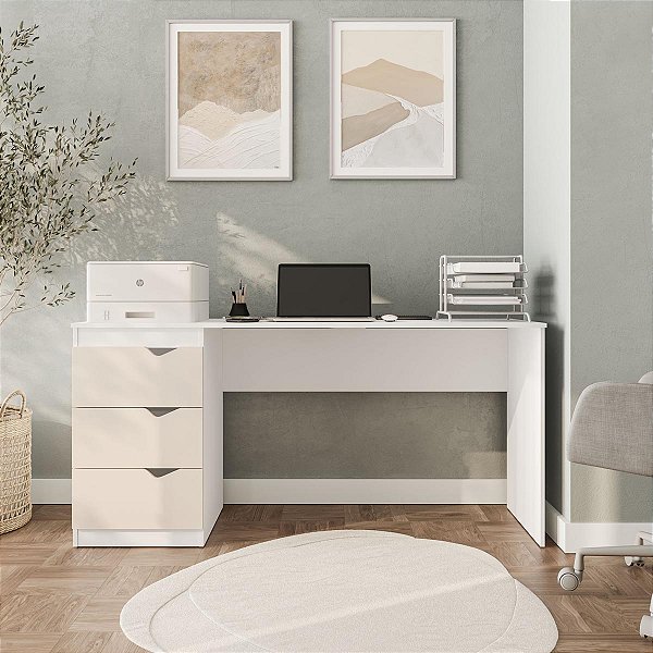 Mesa Escrivaninha Porto Escritório/Home Office 163x77cm 3 Gavetas