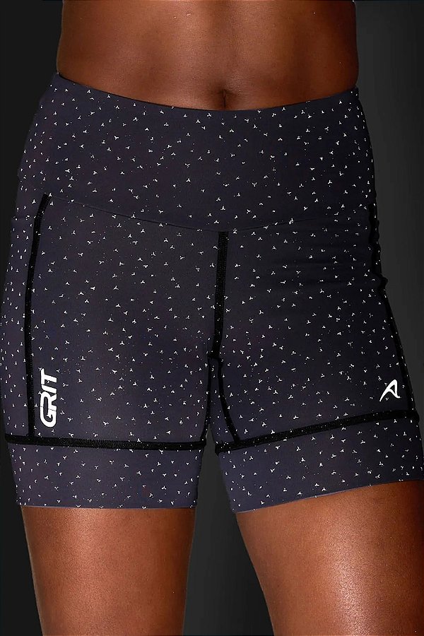 Bermuda Grit Bossa 3 Bolsos 15cm Reflect-Preto