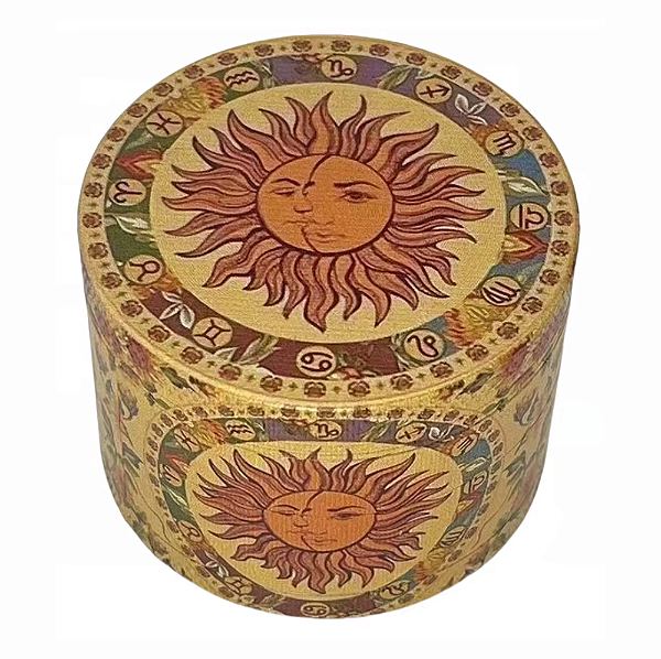 Dichavador de Metal (Liga de Zinco) 4 Partes 'Sol Zodiacal' - (40x35mm)