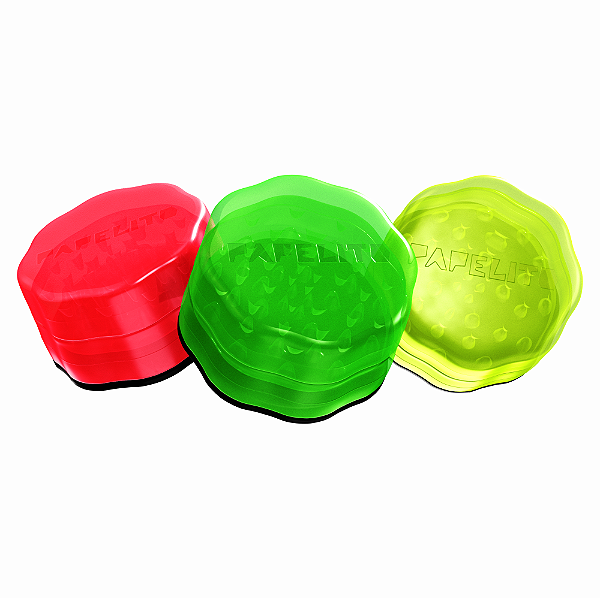 Dichavador de Policarbonato 3 Partes Papelito Neon - (50x30mm)