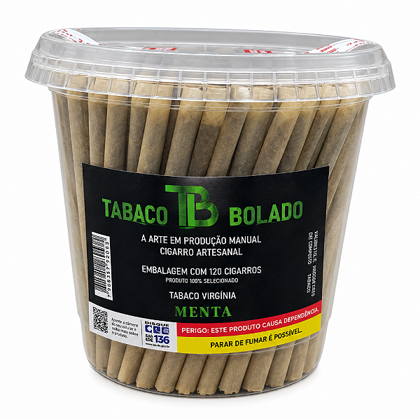 Tabaco Bolado TB (Menta) - Pote c/120un