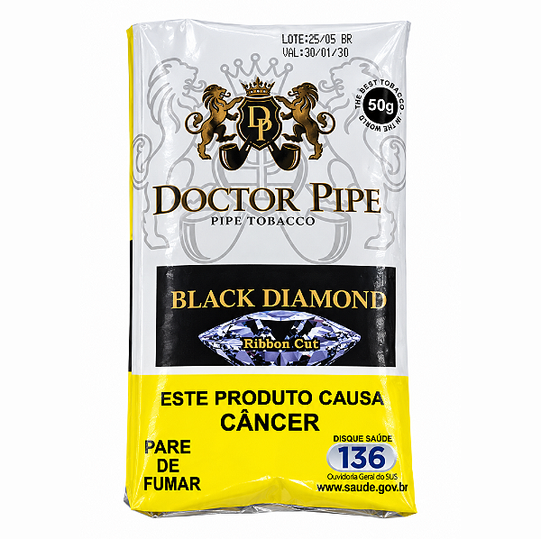 Tabaco para Cachimbo Doctor Pipe Black Diamond - Bag 50g