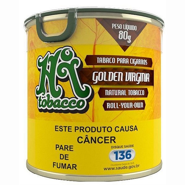 Tabaco (HBT) Hi Tobacco Golden Virgínia - Lata 80g