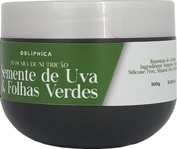 Obliphica Máscara Nutritiva Semente de Uva & Folhas Verdes 300g