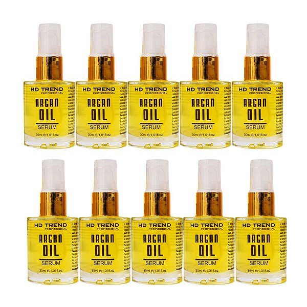 Kit 10 Óleo de Argan HD Trend Oil 30ml