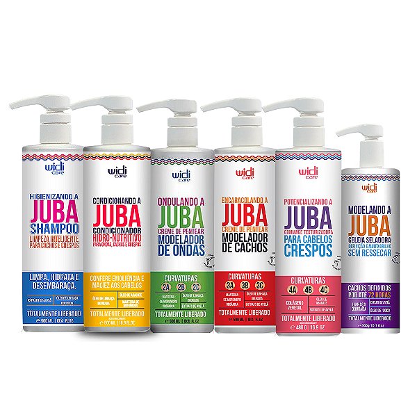 Kit Juba Widi Care Gommage, Ondulando, Geleia, Encaracolando