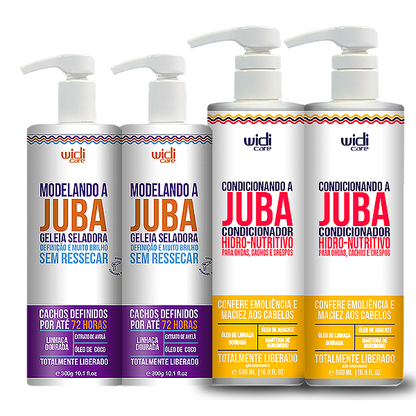 Kit Widi Care Juba 2 Condicionadores + 2 Geleias Modelando