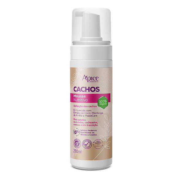 Ápice Cosméticos Mousse Nutritivo Cachos 210ml