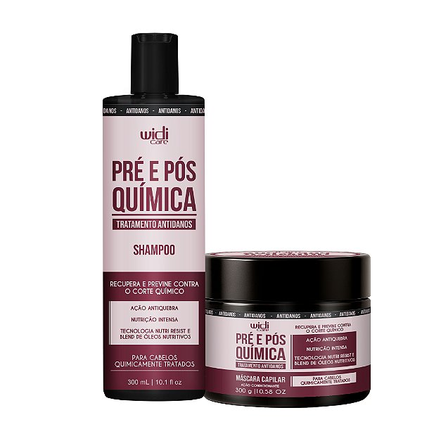 Kit Widi Care Pré e Pós Química Shampoo + Máscara