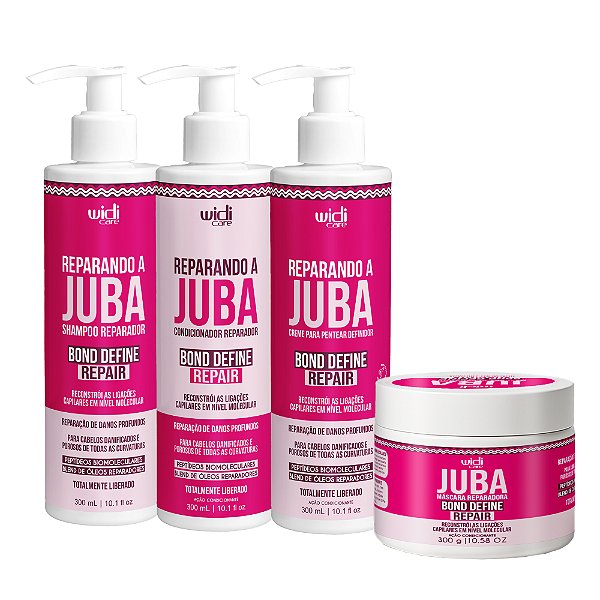 Kit Widi Care Juba Bond Repair Shampoo, Condicionador, Creme, Máscara