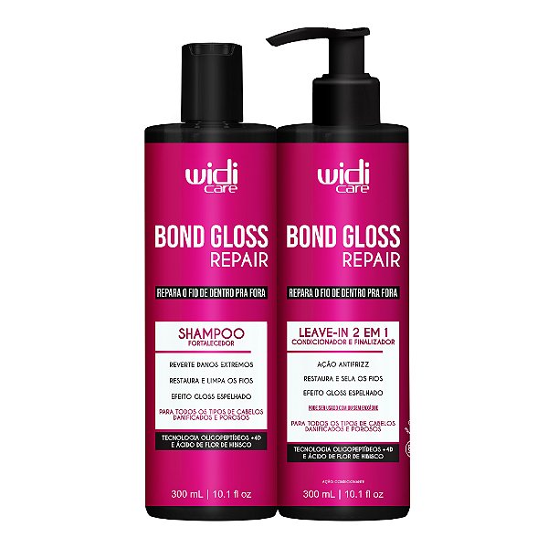 Kit Widi Care Bond Gloss Repair Shampoo, Leave-In