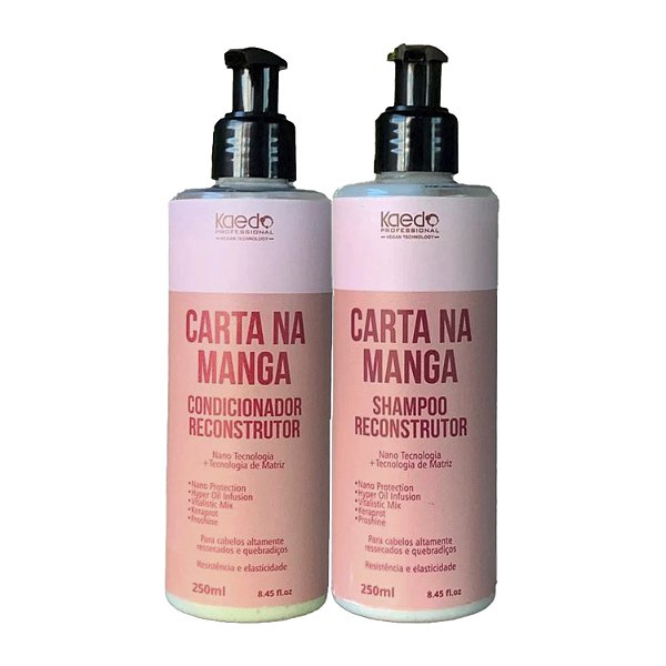 Kit Kaedo Professional Carta na Manga Shampoo, Condicionador