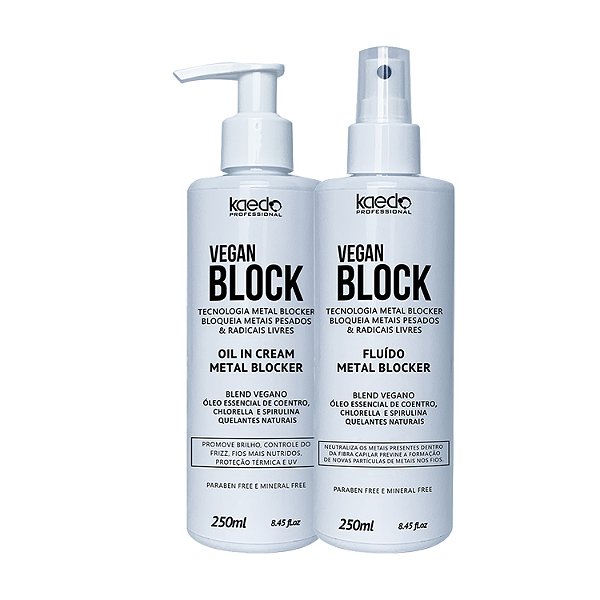 Kit Kaedo Professional Vegan Block Óleo em Creme + Fluído