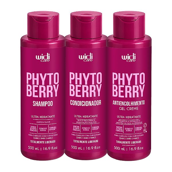 Kit Widi Care PhytoBerry Shampoo + Condicionador + Gel Creme