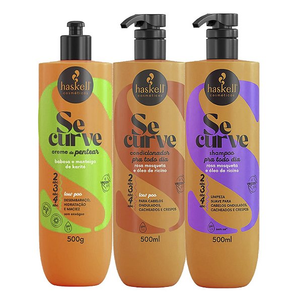 Kit Haskell Curve Se Shampoo, Condicionador + Creme