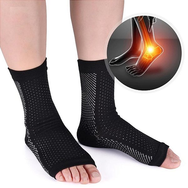 Meias de compressão unissex, meias anti-fadiga para alívio das dores nos  pés e no tornozelo - wmstore