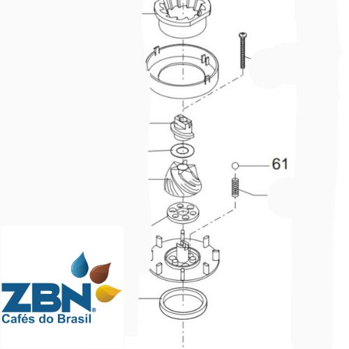 ESFERA DE AÇO 5,5MM INTERNA MOÍNHO LÂMINA CÔNICA SAECO/GAGGIA 128610521