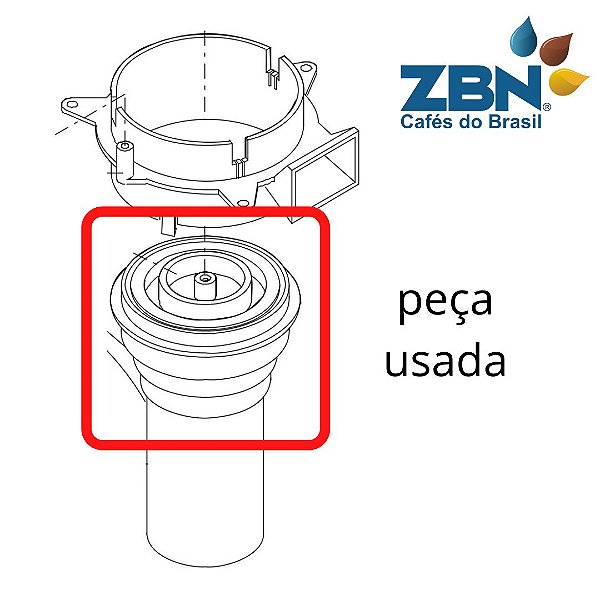 BASE/SUPORTE MOINHO ROSCA ESQUERDA (USADA)