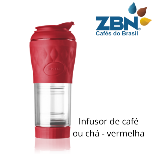 PRESSCA CAFETEIRA E INFUSOR DE CHÁ 350ml - VERMELHA